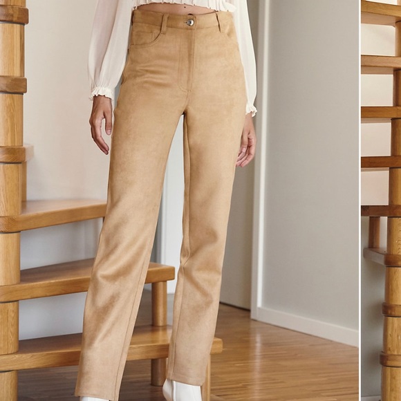 Vintage washable leather straight leg pants - Picture 9 of 9